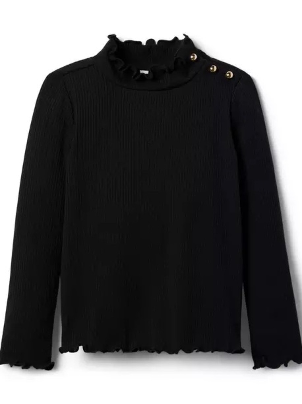 Janie and Jack / Ribbed Ruffle Trim Turtleneck / Size 6